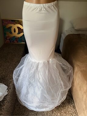 White Mermaid Petticoat Skirt